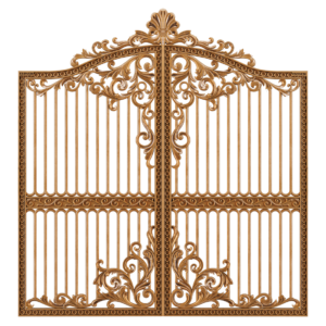 Cổng nhôm đúc mẫu hiện đại 1