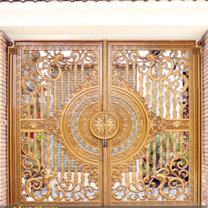 Cổng nhôm đúc tứ linh 2021