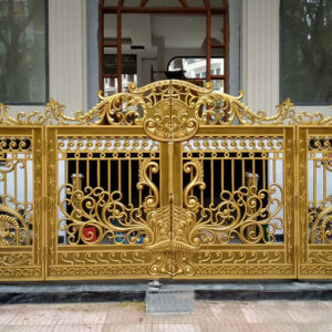 Cổng nhôm đúc 4 cánh mở trượt