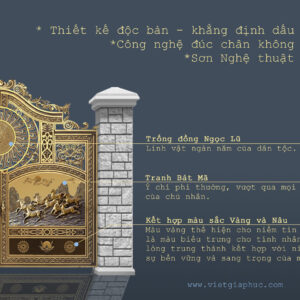 cổng nhôm đúc bát mã truy phong