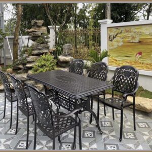 bàn ghế nhôm đúc nhập khẩu, xích đu nhôm đúc