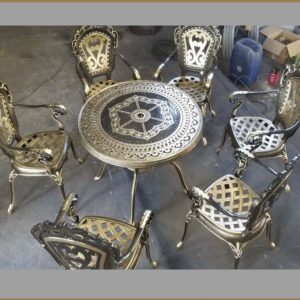 bàn ghế nhôm đúc nghệ thuật