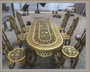 bàn ghế nhôm đúc nghệ thuật