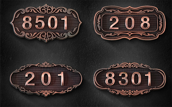 biển số nhà nhôm đúc