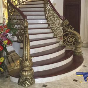 cầu thang nhôm đuc, thi công cầu thang nhôm đúc